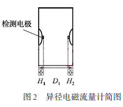 異徑電磁流量計簡圖